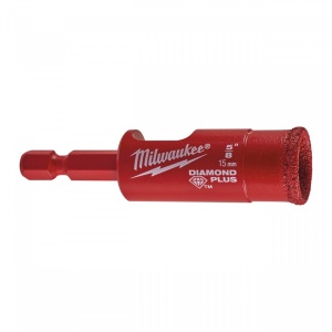 Burghie DIAMOND PLUS™ ¼″ pentru găurire umedă / uscată, 15 mm