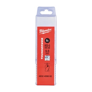 Burghiu metal MILWAUKEE THUNDERWEB - DIN 338 Ø 9.8x87x133 mm - set 5 buc - Img 2
