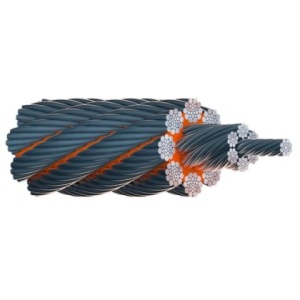 Cablu de otel special Gutman tip Verostar 8 cu 8 toroane exterioare cu inima metalica si plastifiata - Img 2