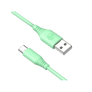 Cablu silicon Tellur USB to Type-C, 3A, 1m, verde - Img 3
