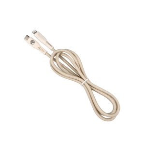 Cablu Tellur Green Type-C to Lightning, 2.4A, PD20W, 1m, nailon, crem - Img 2