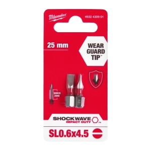 Cap surubelnita Drept (SL) Milwaukee SHOCKWAVE (Tip: SL 0.6 x 4.5) 2 buc - Img 2