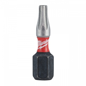 Cap surubelnita Torx cu gaura (TX BO) Milwaukee SHOCKWAVE - TX BO15 x 25 mm - 2 buc