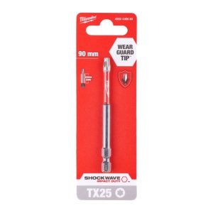 Cap surubelnita Torx (TX) Milwaukee SHOCKWAVE (Lungime totală (mm): 90, Tip: TX 25) - Img 2