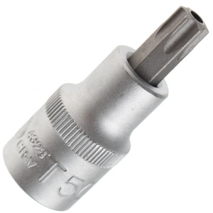 Capat cheie tubulara 1/2" cu varf Torx cu gaura TT50, lungime 100 mm - Img 1