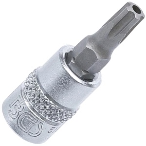 Capat cheie tubulara BGS 1/4" cu varf TorxPlus cu gaura 5 colturi, TS27