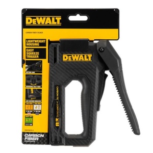Capsator manual 2 in 1 Dewalt DWHT80276-0, carcasa fibra de carbon, pentru capse de 6 , 8 , 10 , 12 ,14mm si cuie de 12 si 15mm (gauge 18) - Img 1