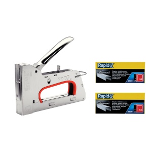 Capsator tacker Rapid PRO R353E kit cu servieta + 5000 capse, ajustare forta capsare in 3 trepte, capse 53 6-14 mm, include capse Rapid 53 6 (2500 buc cutie) + capse Rapid 53 8 (2500 buc cutie) - Img 3