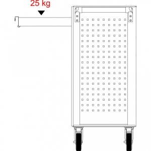 Carucior de atelier KS TOOLS ECOline cu 7 sertare si 215 unelte premium - Img 6