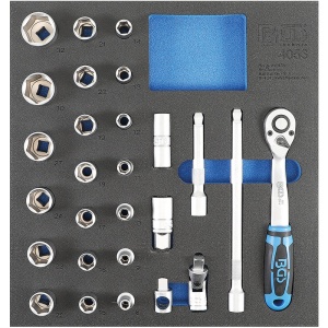 Carucior pentru scule "Pro Exclusive", 8 sertare, cu 259 scule - Img 4