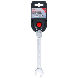 Cheie combinata cu clichet si cap pivotant/articulata BGS 16 mm - Img 5