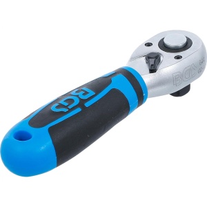 Cheie cu clichet reversibila 1/2", 170 mm, dantura fina, BGS STUBBY - Img 2