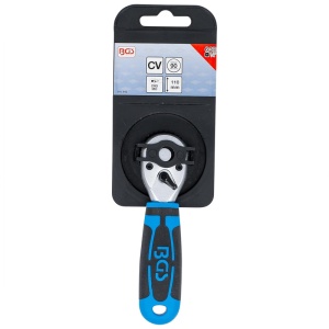 Cheie cu clichet reversibila 1/4", 110 mm, dantura fina, BGS STUBBY - Img 4