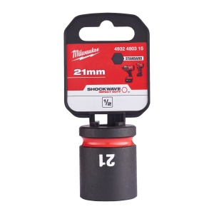 Cheie tubulara de impact 1/2" MILWAUKEE SHOCKWAVE™ IMPACT DUTY 21 mm L38mm - Img 2