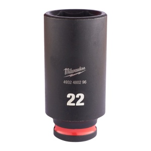 Cheie tubulară de impact MILWAUKEE SHOCKWAVE™ IMPACT DUTY, 3/8" IMPACT SOCKET DEEP 22mm L65mm - Img 1