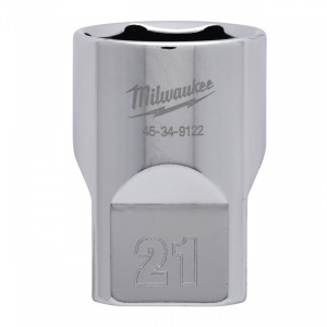 Cheie tubulară Milwaukee 1/2, sistem metric, 21mm, scurtă - Img 1