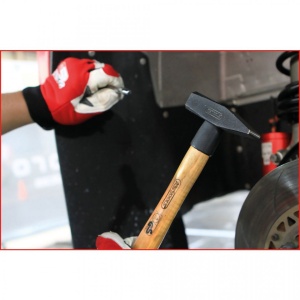 Ciocan pentru lacatus cu coada din lemn de Hickory, KS TOOLS, 200 g - Img 8