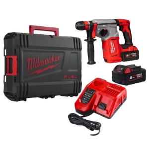 Ciocan rotopercutor SDS-Plus 26 mm fără perii cu 4 funcții și mandrină FIXTEC™ M18™ BLHX-502X, echipat cu 2 baterii, incarcator, valiza