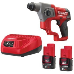 Ciocan rotopercutor sub-compact SDS-plus M12 FUEL™ M12 CH-202C ( KIT: 2 x M12 B2 Acumulator, C12 C Încarcător, Kitbox) - Img 1