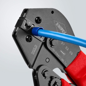 Cleste sertizat conectori izolati + neizolati, KNIPEX, 10 - 16 - 25 mm² - Img 3