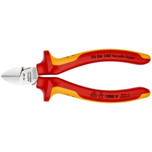 Cleste sfic, cromat, izolata la 1000 V, KNIPEX, 140 mm - Img 3