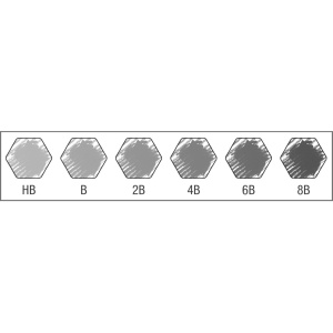 Creion grafit hexagonal Castell 9000 Faber-Castell 6 buc/set - Img 4
