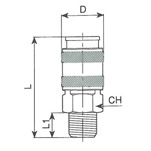 Cupla rapida mama cu filet exterior 1/2" - Img 2