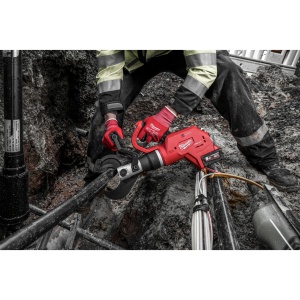 Cutter hidraulic pentru cablu + telecomanda cu acumulator Milwaukee M18 HCC75R-502C, taie cablu Al/Cu ∅ 75 mm, livrat cu acumulatori, valiza - Img 10