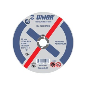 Disc abrunat pentru aluminiu Unior 180x3.0x22mm