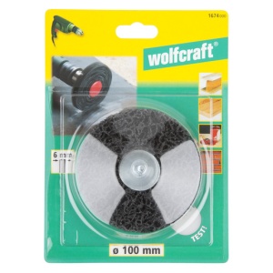 Disc de slefuire pt bormasina Wolfcraft 1674000, cu ax de prindere 6 mm, D 100x13 mm - Img 5