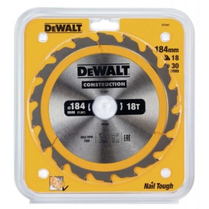 Disc Dewalt DT1941 pentru fierastrau circular, D 184x30x2.6 mm, 18 dinti, pentru taiere fina, seria Dewalt Construction - Img 2