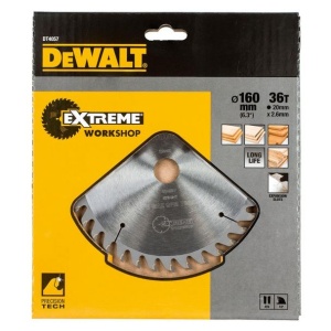 Disc Dewalt DT4057 pentru fierastrau circular, D 160x20x2.6 mm, 36 dinti, pentru taiere fina, seria Extreme - Img 2