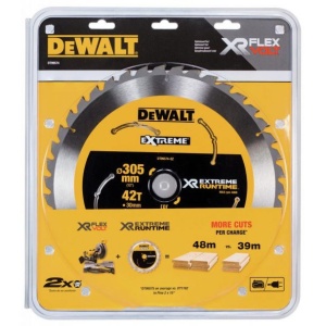 Disc Dewalt DT99574 pentru fierastrau circular, D 305x30x2.16 mm, 42 dinti, pentru taiere universala, seria Extreme Runtime - Img 2