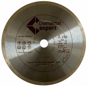 Disc DiamantatExpert pt. Portelan dur, ceramica dura - Ultra Long Life 250x25.4 (mm) Ultra Premium - DXWD.QNBG.250.25