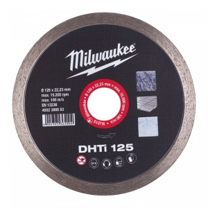 Discuri diamantate DHTi Milwaukee, viteza TURBO in placi ceramice (Diametru interior disc (mm): 22.23, Tip: DHTi 125, Diametru disc (mm): 125, Înălțime segment (mm): 8)