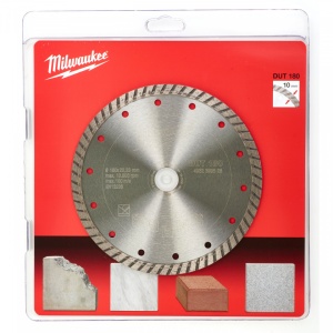 Discuri diamantate DUT Milwaukee, viteza TURBO in materiale constructii (Tip: DUT 180, Diametru disc (mm): 180) - Img 2