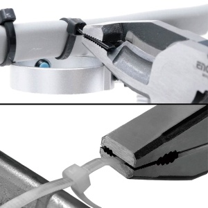 ENGINEER PZ-75 Cleste patent combinat cu falci de forfecare, extragere suruburi uzate, strangere coliere din plastic sau metal, dinti dispusi hasurat pe falci, 205 mm - Img 3
