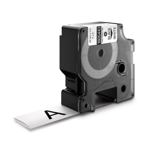 Etichete tub termocontractibil DYMO ID1 24mm x 1.5m negru alb 1805443 - Img 2