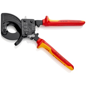 Foarfeca cu clichet pentru cabluri, izolata la 1000 V, KNIPEX, 250 mm - Img 2