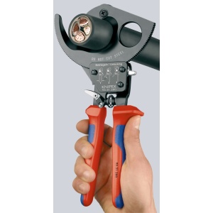Foarfeca cu clichet pentru cabluri, KNIPEX, 280 mm - Img 5
