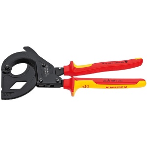 Foarfeca cu clichet pentru taiat cabluri, izolata 1000 V, KNIPEX, 315 mm