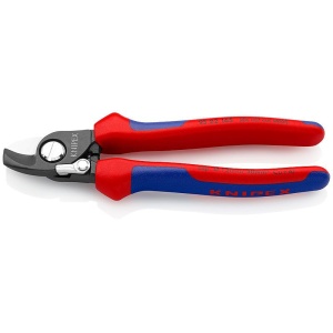 Foarfeca de taiat cablu, cu arc, manere multicomponet, KNIPEX, 165 mm