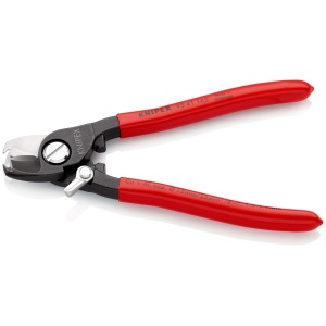 Foarfeca de taiat cablu si dezizolat, cu arc, KNIPEX, 165 mm - Img 2