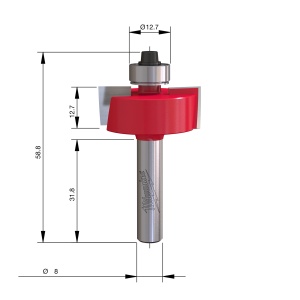 Freza pentru caneluri si faltuire Milwaukee S8, 31,7/9,5mm - Img 4