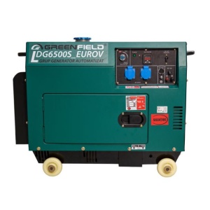 Generator de curent diesel Greenfield LDG6500S EUROV PLUS, cu carcasa insonorizanta, stationar, monofazat, 5.5 kVA, automatizare trifazata - Img 3