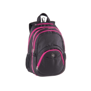 Ghiozdan Pulse 2 in 1 Teens Pink black dot
