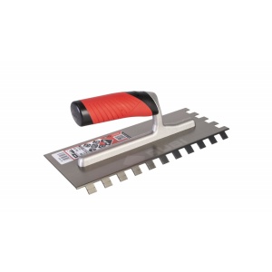 Gletiera dintata MRA 45° cu maner Rubiflex 28cm, 12x12mm - RUBI-75923 - Img 2