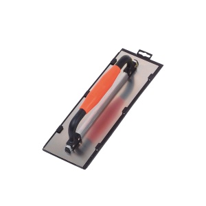Gletiera INOX curbata cu montura de aluminiu, maner inchis - 380×120