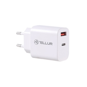 Încărcător priză Tellur PDHC101 cu două porturi, PD 20W + QC3.0 18W, alb - Img 5