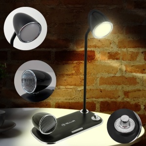 Încărcător wireless birou Tellur, 15W, Boxă Bluetooth 5W, Lampă de birou, Tellur Nostalgia, Negru - Img 2